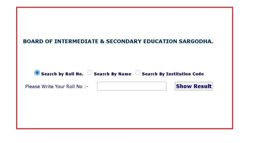 BISE Sargodha Board 11th Class Result 2023