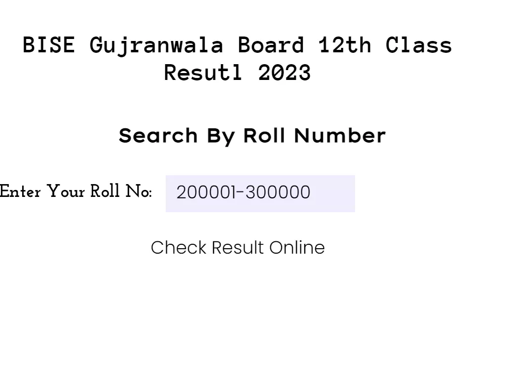 12th Class 2nd Year Result 2024 Gujranwala Board