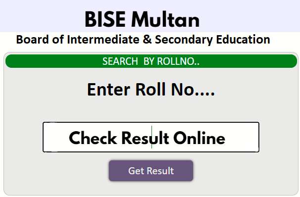 BISE Multan Board 10th Class Result 2023